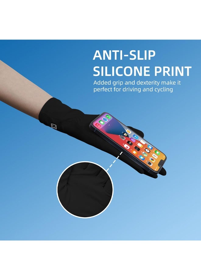 قفازات نسائية رفيعة للغاية للحماية من الأشعة فوق البنفسجية بأصابع كاملة، قفازات قيادة قابلة للتنفس تعمل باللمس للحماية من أشعة الشمس - Image 5